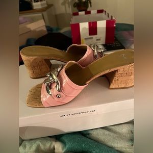 Marc Fisher Pink and Silver Sandals